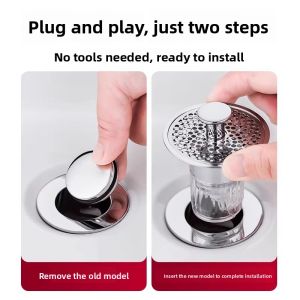 UBT | New Press-Activated Anti-Odor Filter Drain Stopper