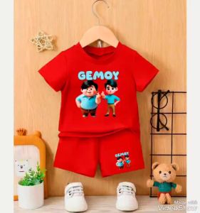 Stelan Kaos Anak anak GEMOY BIRU Prabowo Gibran Untuk Usia 1-8 Thn