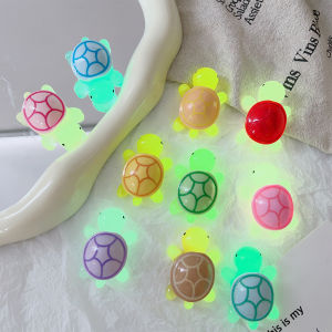 【On Sale】10Pcs Luminous Turtle Figurines Cartoon Ornaments Resin Decor Creative Home Micro Landscape Accessories