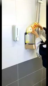 300ml Wall Mount Soap Dispenser Manual Shampoo Shower Gel Dispenser Lotion Container Liquid Hand Soap Dispenser For Bathroom