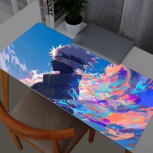 Bandai | Mouse Pad Gamer Mouse Pads Gaming Accessories Speed Keyboard Rubber Lock Edge Desk Mat Laptop Naruto Kakashi Hatake Mousepad