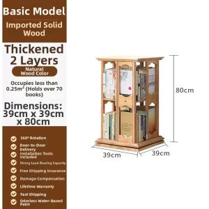 Rotating Modular Floor Bookshelf