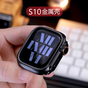 Zinc Alloy Watch Back Cover Transforming Shell Integrated Screw-On Protective Case for iWatch Apple Watch 46mm 42mm Full Protection Modification