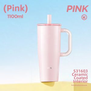 UKA | Large Capacity Insulated Straw Cup Stainless Steel Ceramic Lining