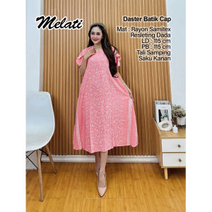 Pakaian wanita homedres Daster Batik Cap JUMBO XXL dan XL kain rayon Samitex untuk ibu menyusui