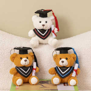 Gift for Graduates Plush Toy in Academic Regalia Custom Logo