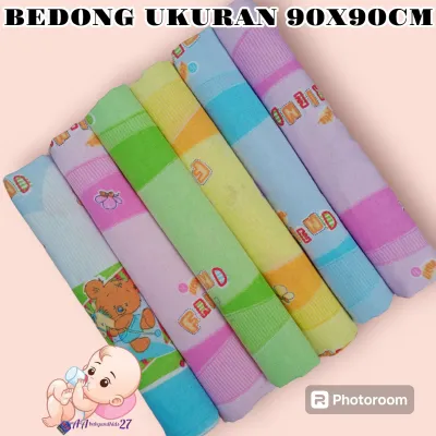12PC Bedong Bayi Baru Lahir Ukuran +/- 90 X 90CM Bahan Flanel Standard merk LUVLY DAN ANA SMILE