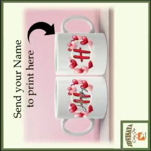 Personalized Mug with Heart Letter Name Design / Customized / Gift Mug comes with box sold per Piece (1pc)