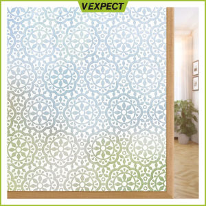 Window Film Sticker Privacy Non-Adhesive White Frosted Bird Decorative Window Cling for Glass Anti UV Static Cling for Home Bathroom Shower and Office