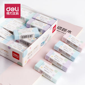 Deli Clean Eraser No Dust Pencil Eraser Student Learning Stationery Cartoon Design Primary And Secondary School Children