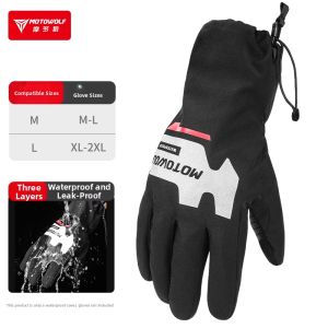 MOTOWOLF | Waterproof Windproof Warm Riding Gloves