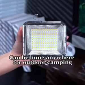 Portable Solar LED Camping Lantern Magnetic Tent Light USB Rechargeable Emergency Lamp with 4 Lighting Modes