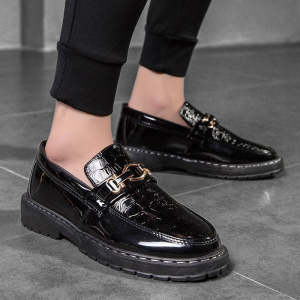 Korean Loafers Shoes For Men Black Shoes For Men Casual Mens Shoes School Loafer Shoes For Men Slip-on Loafers