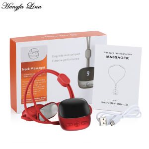 Hengfa Lina Hanging Cervical Spine Massager Mini Pulse Shoulder Cervical Massage Hot Compress with Heating Cervical Neck Pulse Massage