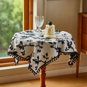 Luxury Advanced Vintage American Rustic Feel Tablecloth Oil Heat Resistant Linen Fabric No Wash