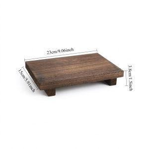 Retro Wooden Decorative Tray Vintage Bathroom Organizer Kitchen Countertop Vanity Makeup Display Stand Home Decor