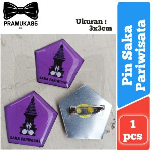 Pin Bros Saka Pariwisata Lapis Resin / Pin Aksesoris Saka Pramuka