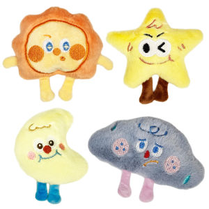 Small Sound Producing Plush Toy for Dogs Teddy Bichon French Bulldog Teeth Grinding Bone Pet Toy Soft Stuffed Animal Sound Maker