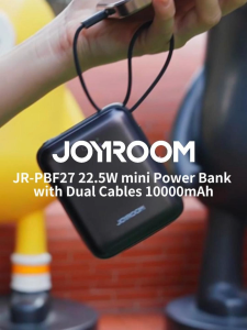 JOYROOM JR-PBF27 CCC 10000mAH PD22.5W Mini Power Bank/Fast Charging Powerbank/Built-in Cables/3C Certified/USB-C/Type-C