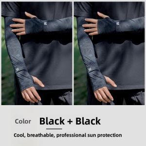 Miiow | Mens Ice Silk Sun Protection Arm Covers Cycling Driving UV Protection Breathable Hand Sleeve Summer Cool Sleeve MiiOW Cat Person