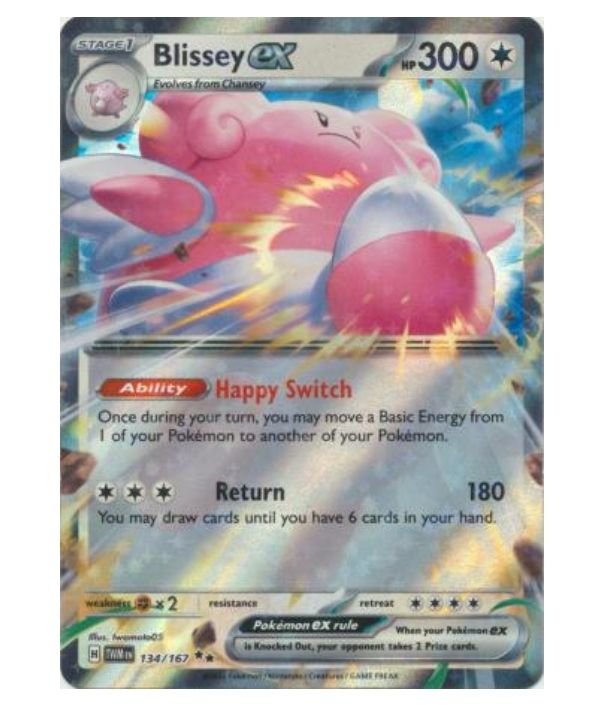 blissey ex pokemon card value Blissey ex - 134/167 Double Rare Twilight Masquerade Pokemon TCG