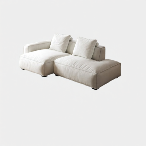 SHENGNIWEIER | Ghế Sofa Góc Chaise Vải Cloth Phong Cách Cổ Điển Có Thể Giặt Toàn Bộ