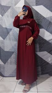 Gamis Erlisa terbaru crinkle airflow premium GK 001 bonus bross