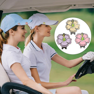 Mũ Gôn Golf Mới Magnets Metal Mark Thiết Kế Hình Hoa Hai Lớp Chọn Ba Màu Mũ Gôn Dành Cho Nữ Mũ Thể Thao