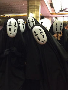 Adult Halloween Costume Spirited Away No-Face Devil Ghost Terror Cosplay Clothes Mens Style Wuyanman01 by Wu Yaoyao