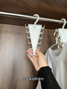 INOXTO Space Saving V Shaped Hanger Wall Mounted 12 Hooks Hat Rack Portable Rotatable Double Sided Hanger