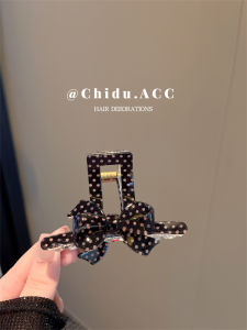 กิ๊บติดผมลายจุดสไตล์เกาหลีสำหรับผู้หญิง กิ๊บติดผมรูปฉลามขนาดกลาง ทรงครึ่งหัว สไตล์หวาน ดีไซน์เก๋ไก๋ ใหม่ล่าสุด