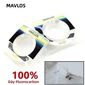 Dây Câu Cá Mavllos ANCIENT 100% Fluorocarbon Loại Monofilament Sợi Carbon Loại Không Nhìn Thấy Được Dùng Cho Câu Cá Trên Biển 50m