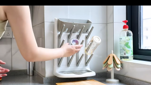 Baby Bottle Drying Rack Bottle Quick Dry Rack Holder Organizer with Bottom Drip Tray Standing Bottle Drying Stand