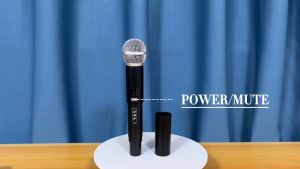 Mikrofon Tanpa Wayar Dual Cordless MOREFAND  Mikrofon Tanpa Wayar Jarak Penerimaan 50M Dengan Pengecasan Semula Sesuai Untuk Karaoke Microphone Mic Audio Dvd mick  araoke