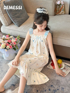 Strap Sleeveless Summer New Lightweight Childrens Nightgown