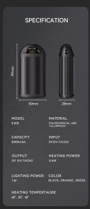 Carry mini convenient rechargeable treasure Selfheating ambient hand treasure flashlight warm baby