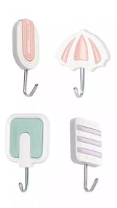 Bộ 4 móc inox dán tường nhựa VIỆT NHẬT - Keo dán 3M siêu dính chịu lực treo đồ quần áo 2806/7/8/9