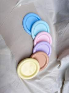 พร๊อพถ่ายรูปสินค้าสีพาทเทล ถาดวางของพาทเทล