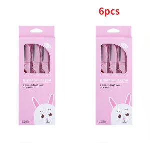 3pcs/Set Ladies Face Shaver Eyebrow Trimmer Portable Face Razor Eye Brow Blades Shaping Scissors Hair Removal Beauty Tools C656