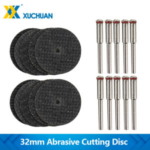 20pcs Abrasive Cutting Disc 32mm Metal Cutting Disc Blade Grinding Wheels With Mandrels for Dremel Rotary Tool Accesories