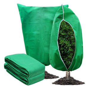 Winter Frost Cloth Bags Wraps with Drawstring Plant Protection Covers Bags Fabric for Outdoor Garden Potted Plant Shrub