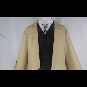 Anime Bungo stray dog Osamu Ozawa role-playing costume long sleeved jacket set adult men Halloween Christmas costume wig