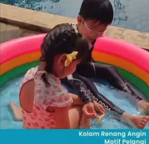 Kolam Renang Anak Multicolor Jumbo - Inspirasi Rumah/Sky/Sci-Fi dengan Pompa dan Bebek Rekomendasi Usia 2+ Tahun