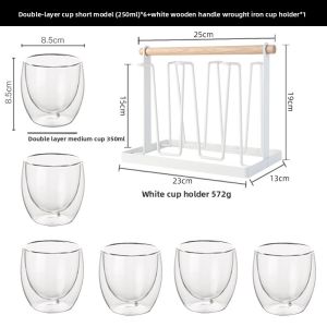 Heat Resistant Glass Cup Set for Home Use 6 Pieces