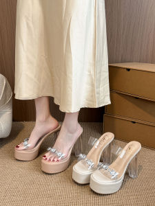 YX | Elegant High Heel Sandals Sparkly Crystal