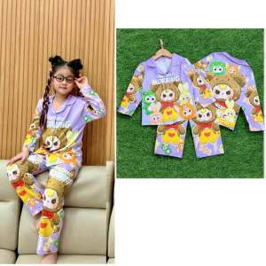 12-45kg LABUBU +Bộ pizama bé gái tay dài quần dài thun lạnh 3D loại 1 mềm mịn mặc siêu êm bền đẹp 119