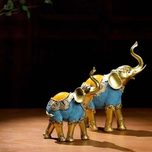 ชิ้นส่วนไทยเรซิ่นตก แต่งบ้านช้างตก แต่งห้องนั่งเล่นงานศิลปะโต๊ะทีวีตั้งโต๊ะสำหรับตก แต่งร้านกาแฟ ชิ้นส่วนกระดาษพับช้างสไตล์ยุโรป