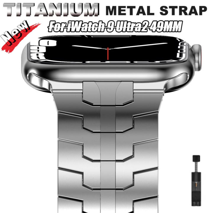 Luxury Titanium Metal Strap For Apple Watch Ultra2 49mm 42mm