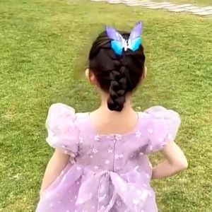 GU Jepit Rambut Wanita Model Kupu-Kupu Besar Warna Warni Gaya Korea Import A24