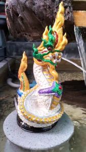 พญานาคพ่นน้ำ รูปปั้น 28 ซม มีปั้มน้ำแถม 1ตัว สิ้นค้าพร้อมใช่งาน องค์พญานนาค